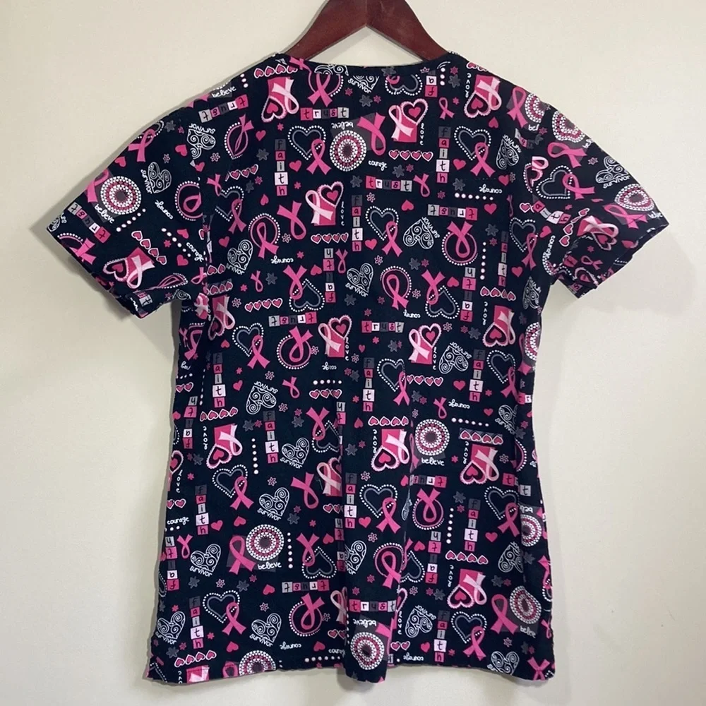 Peaches Uniforms Women’s Scrub Top Size Small - Picture 3 of 6